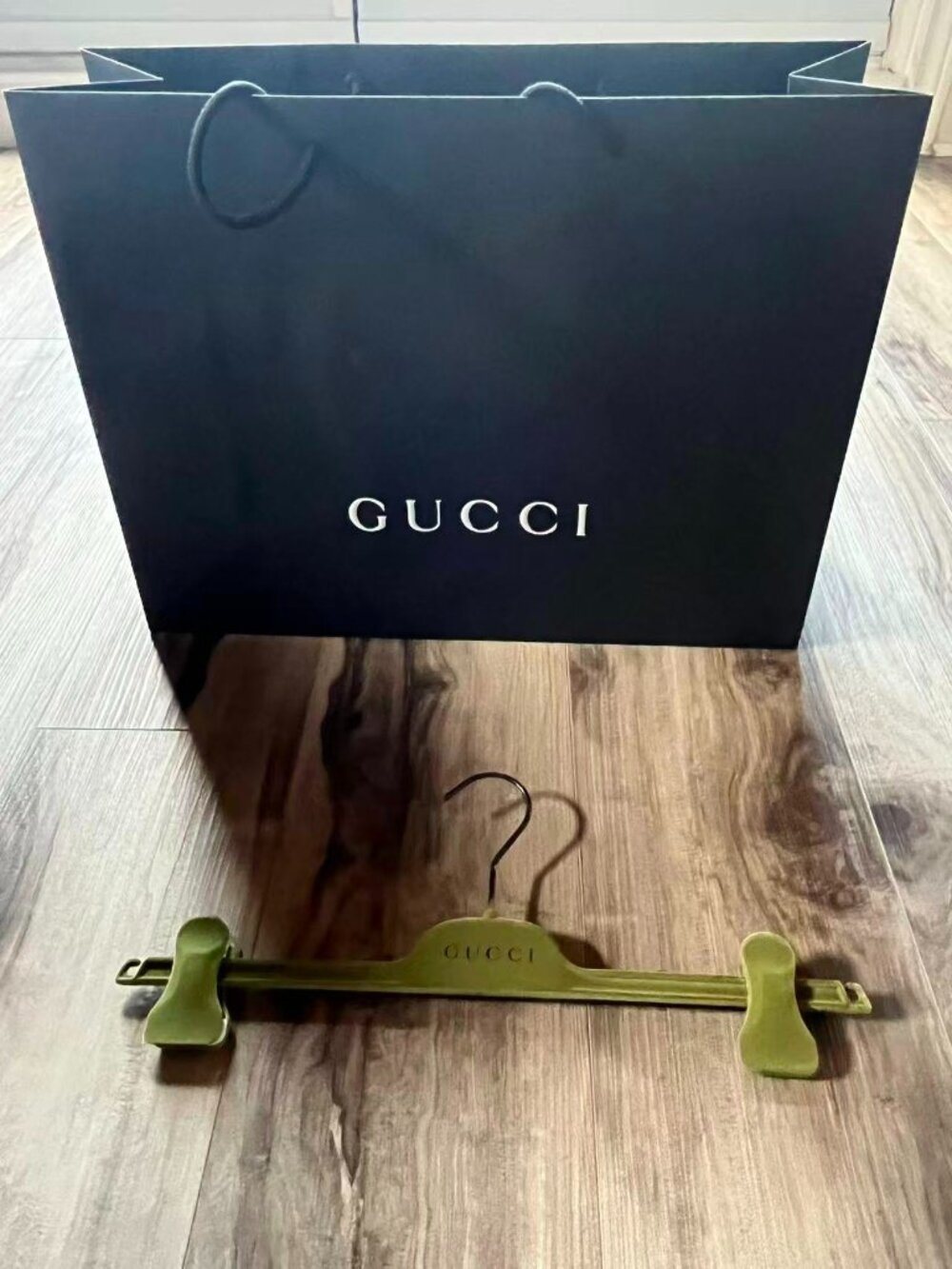 Large Gucci Shopping Bag and Pant's Hanger